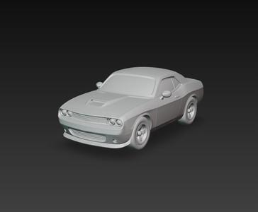 Dodge Challenger – Modelo 3D de Muscle Car Clásico para Impresión 3D