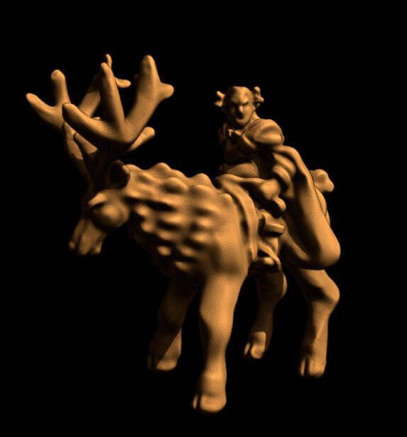 Elf Lord on Stag - 10mm