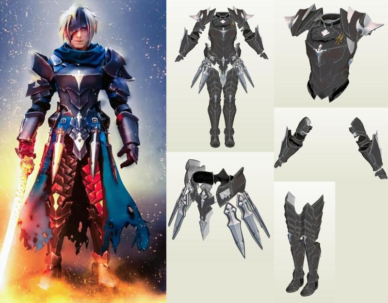 Tales of Arise - Alphen Cosplay Wearable Armor - EVA Foam Template - PDO Pepakura Pattern