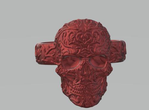 Womens Candy Skull Thumb Ring