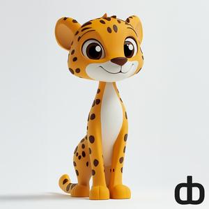 Cartoon Cheetah 3D Model for Printing (STL/3MF)