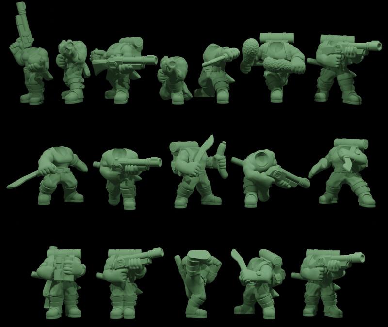 Jungle Spacelings Vol.1 - Infantry Bodies
