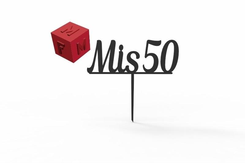 My 50 Cake Topper