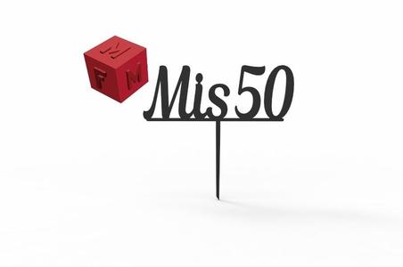 My 50 Cake Topper