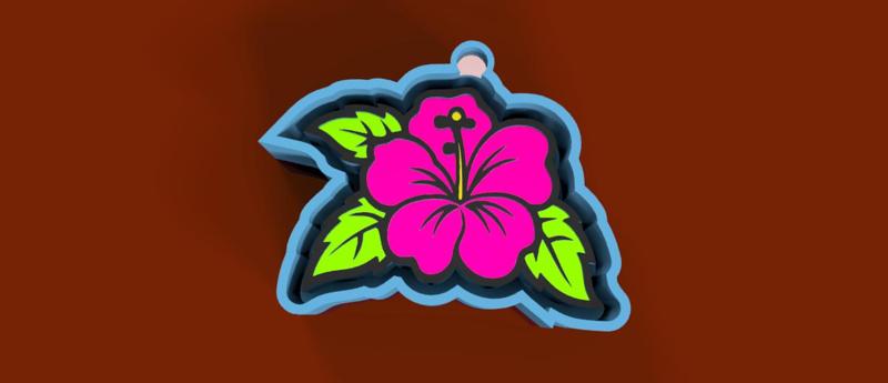Hibiscus Flower Mold For silicon casting – Tropical & Elegant freshie