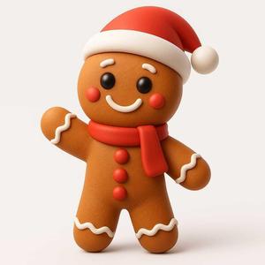 Cute Gingerbread Man STL for 3D Printing