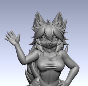 SCULPTURE - FURRY GIRL 3D - ESMEE