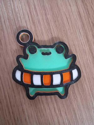 Cute little frog keychain lifebuoy