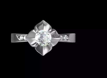 Florak Petal Solitaire Engagement ring