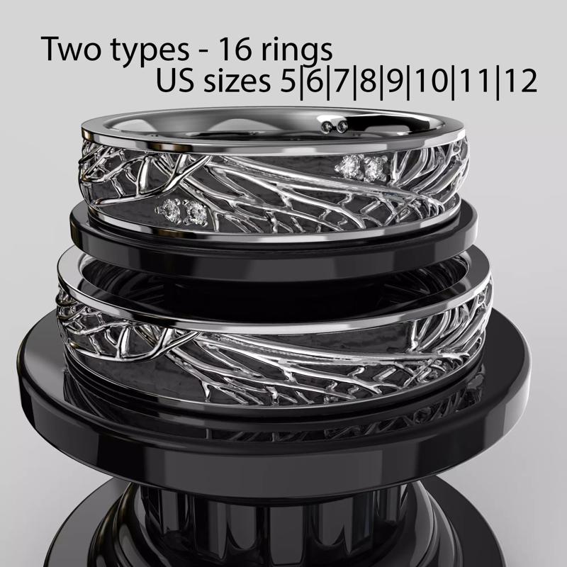 Jewelry wedding ring tree branch Printable STL 5-12 US sizes