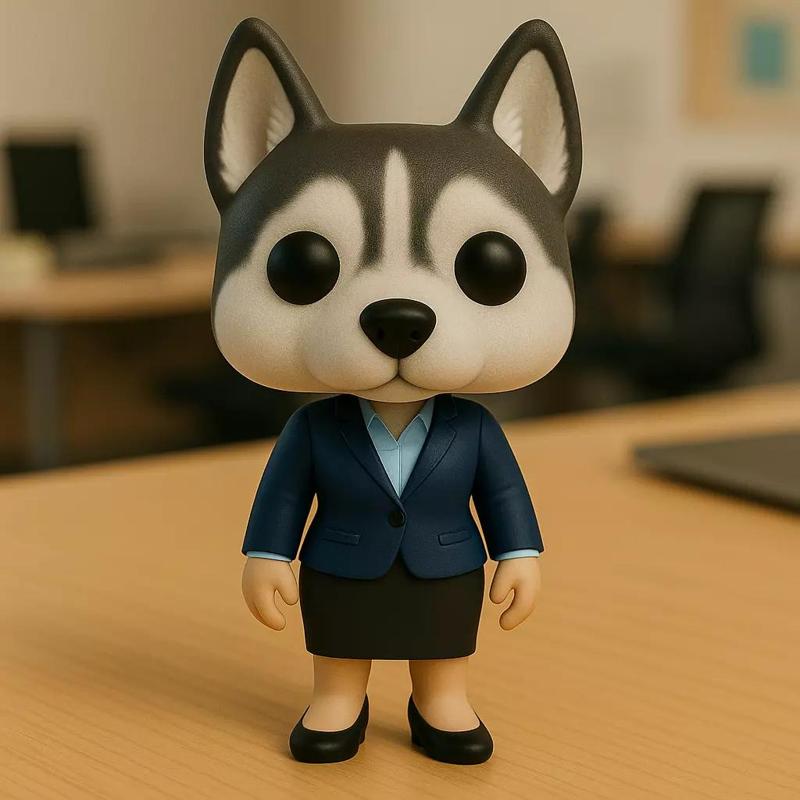 Husky Ejecutiva La Estratega Del Hielo En La Oficina