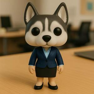 Husky Ejecutiva La Estratega Del Hielo En La Oficina