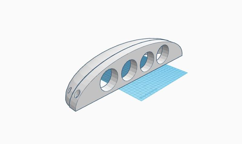 60mm four gauge holder with rear cover