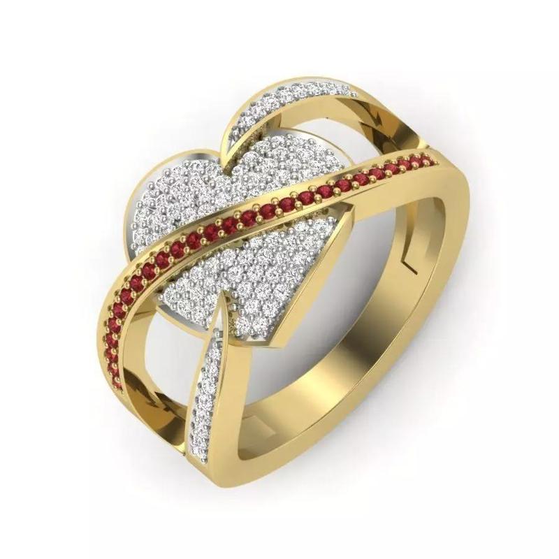 Diamond Ring 3dm STL Render Details 3D Print Model -PR-026 DIA