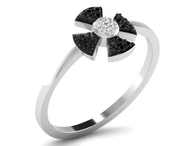 Light Weight White Gold Diamond Ring  -DR-6320