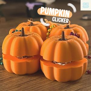 Halloween Pumpkin Clicker – Stress Relief Fidget Keychain
