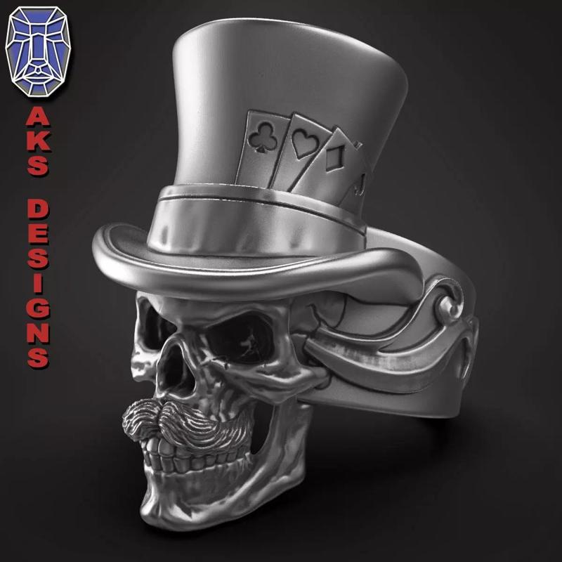 skull  ring jewelry Magician v1