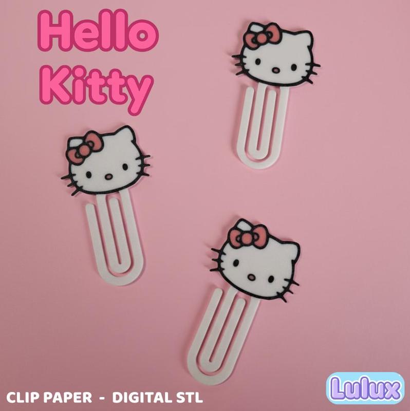 🎀 HELLO KITTY DECORATIVE CLIP PAPER