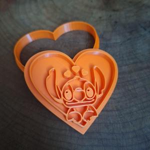 Stitch Heart Cookie Cutter STL - Cute Disney-Inspired Biscuit Cutter for 3D Printing