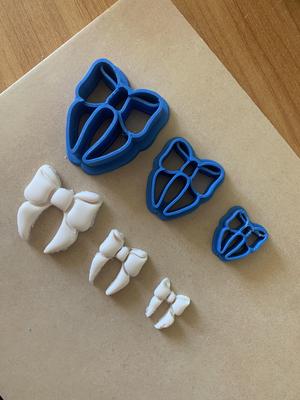 Jewelry cookie cutter - Fimo clay - Bow shape