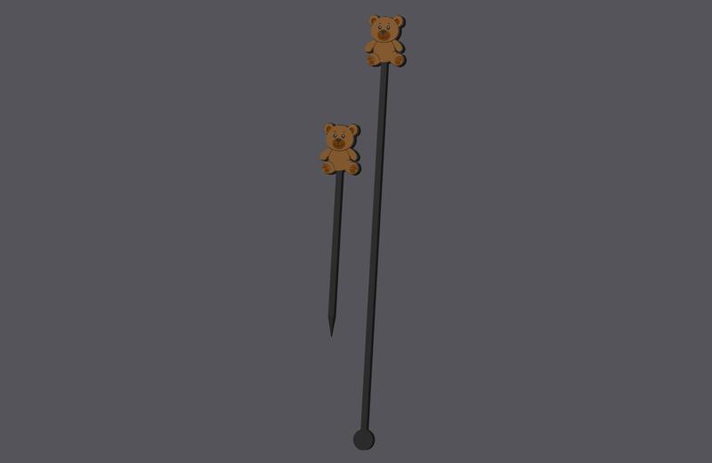 Teddy Bear - Cocktailset with stick and pick