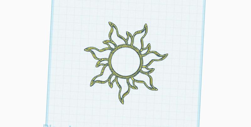 Rapunzel sun cookie cutter