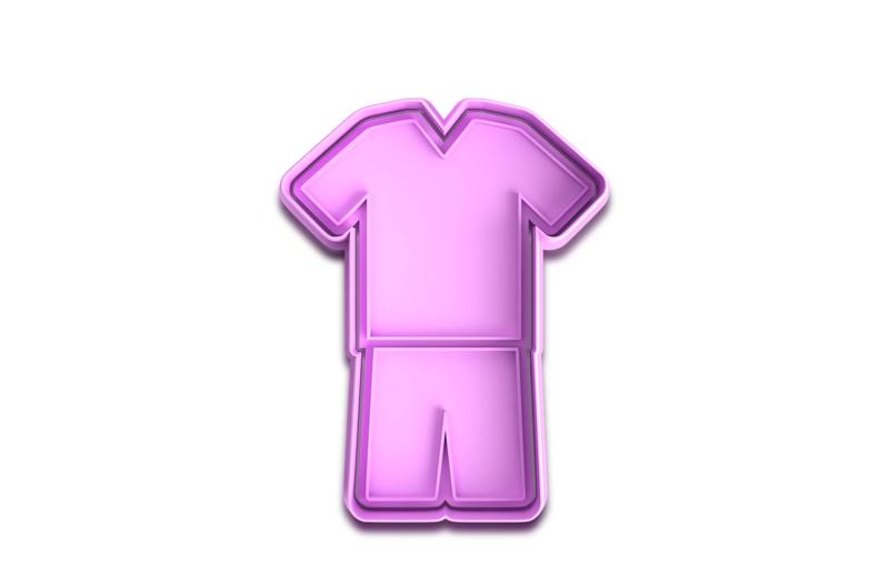 Football Kit Cookie Cutter and Fondant Stamp