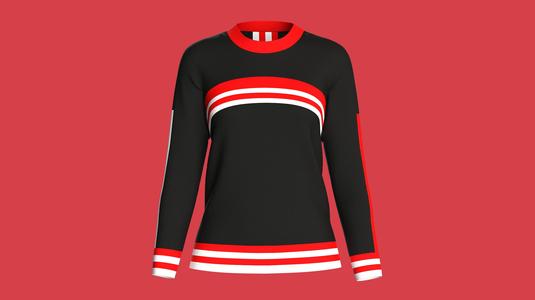 Ladies Sweat Tops  | Marvelous / Clo3d / obj / fbx