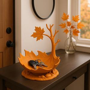 Autumn Leaf Catchall Bowl – Fall Inspired Entryway Organizer