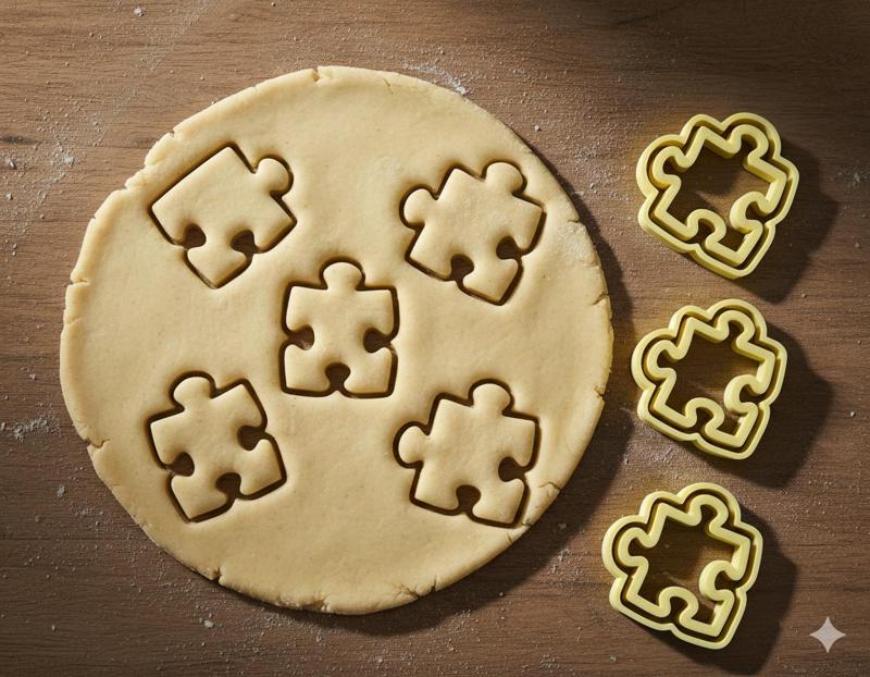 Puzzle Piece Cookie Cutter Set for 3D Printing