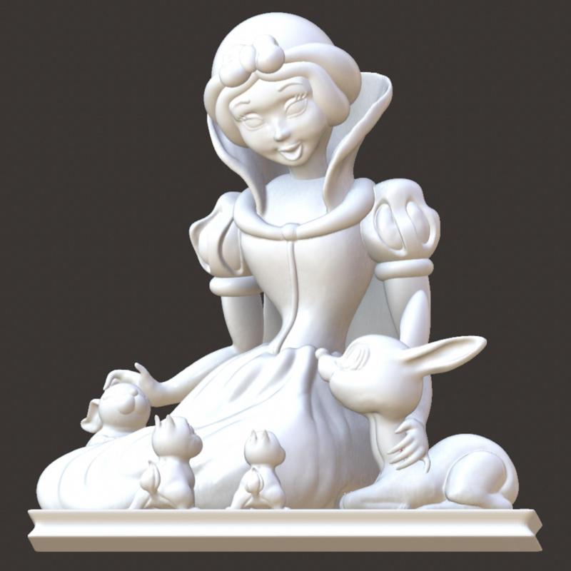 Show White with little animals- Biancaneve e animaletti