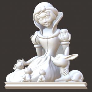 Show White with little animals- Biancaneve e animaletti