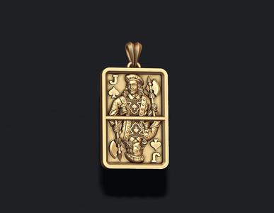 Spade Jack playing card pendant light 3D print model