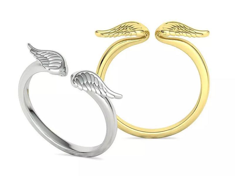 Angel Wings Fashion Ring Womens Ring 3dmodel