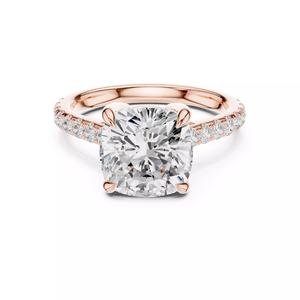 9mm Cushion Cut Diamond Engagement Wedding Ring 3DM STL Video