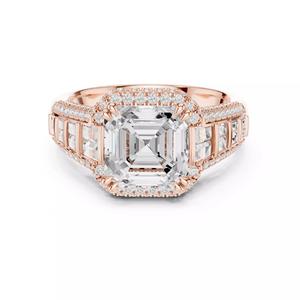3CT Asscher Cut and Baguette Cut Wedding Ring 3DM STL Video