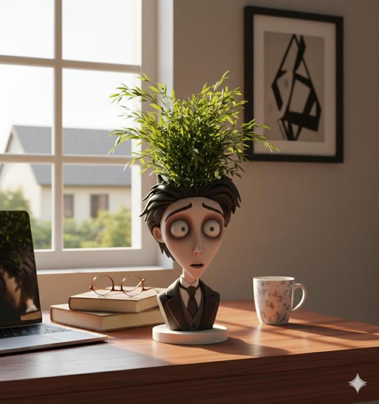 Victor Van Dort-Inspired Planter Vase - Corpse Bride