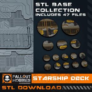 Starship Deck STL Base Collection for Tabletop Wargames