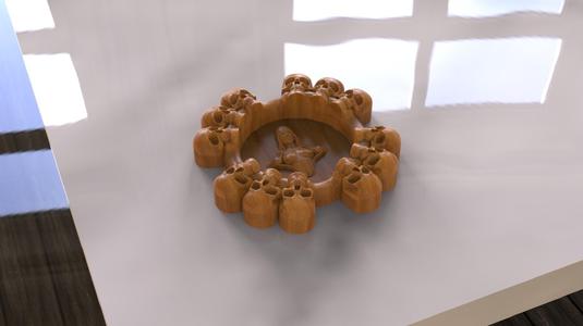 Nude Girl Ashtray, Cigar Tray Cnc Cut 3D Model File For CNC Router Engraver, Plate Carving Machine, Relief, serving tray Artcam, Aspire, VCarve, Cutt3D