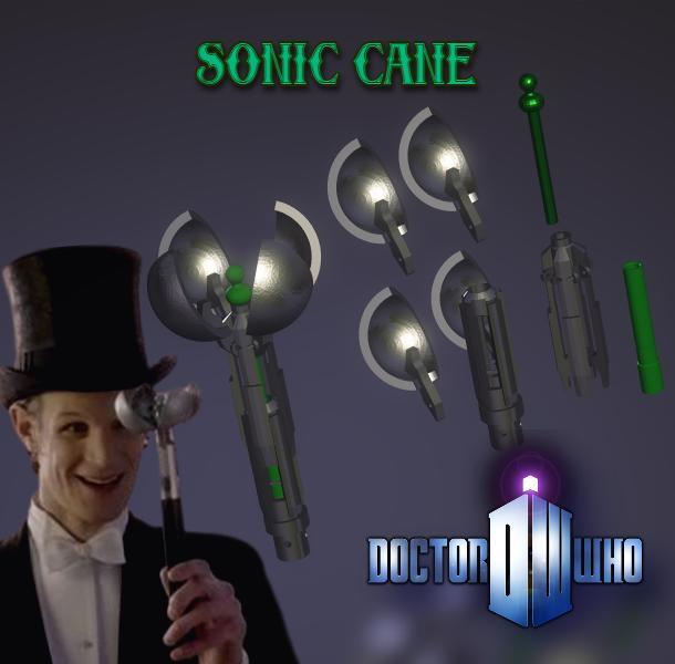 Doctor Who Sonic Cane 11th Matt Smith UPGRADE v2