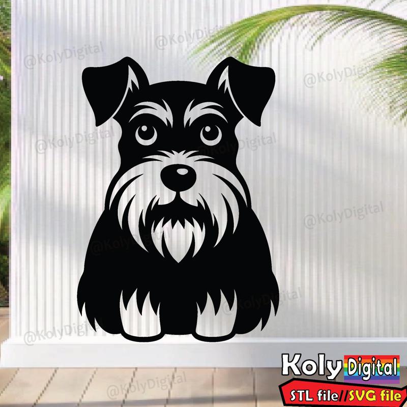Miniature Schnauzer little puppy wall art