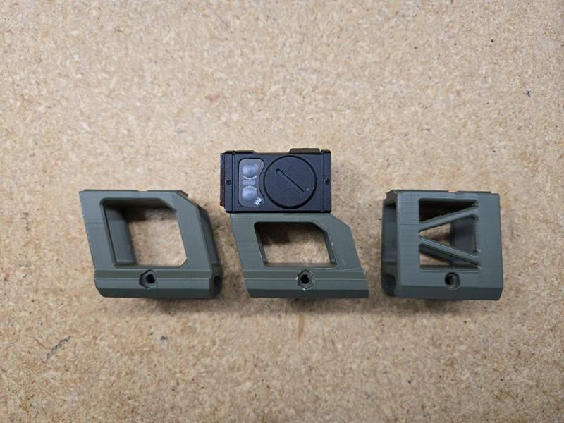 A-CROW P2 red dot sight riser multi-pack, 40 & 50mm/1.93-ish heights (ACRO P2 footprint)