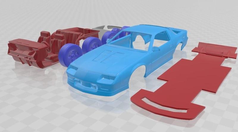 Chevrolet Camaro IROC-Z 1990 – STL Car Model with Separate Parts