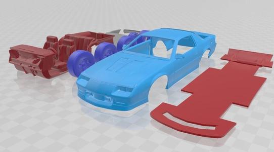 Chevrolet Camaro IROC-Z 1990 – STL Car Model with Separate Parts