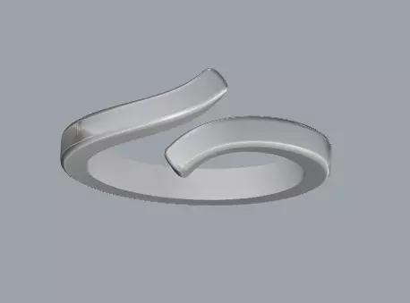 Plain Sterling Silver Bypass Ring Jewelry