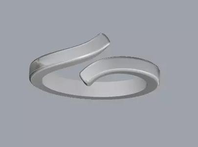 Plain Sterling Silver Bypass Ring Jewelry