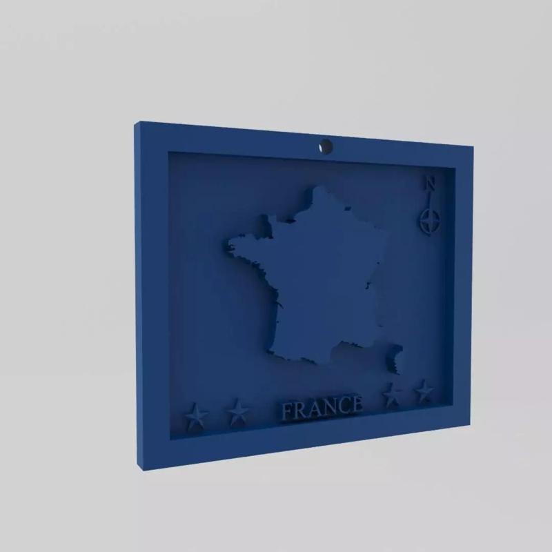 France Map 3d Print Model