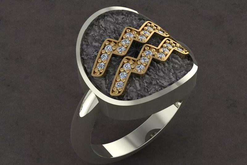 AQUARIUS Ring for woman