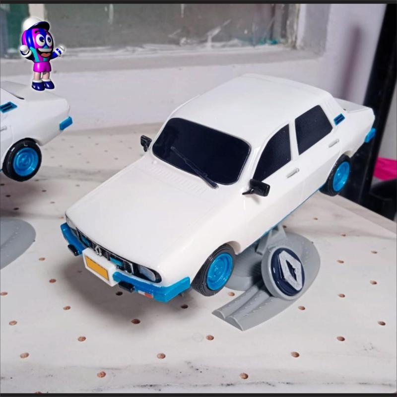 Renault 12 with Glass - Includes Pedestal Stand