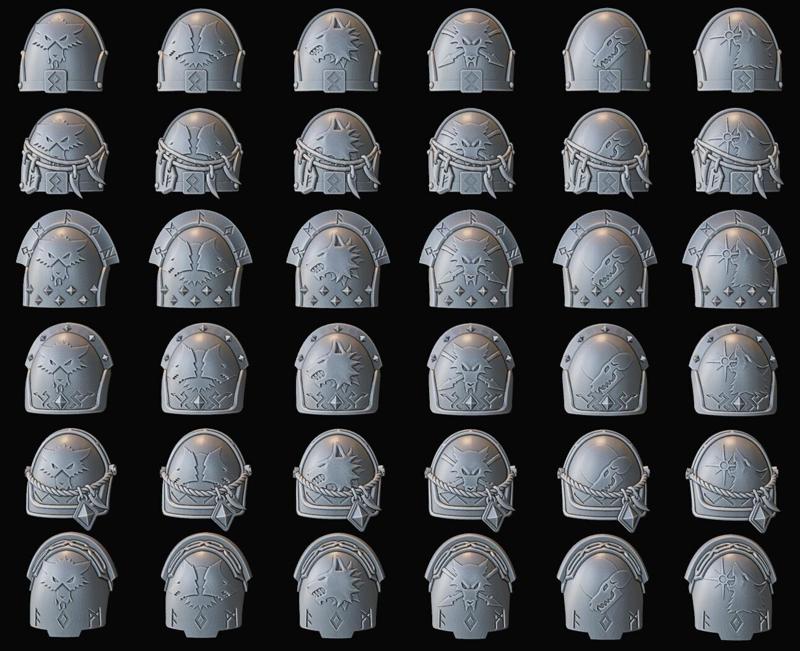 Viking Warrior Shoulder Pads Set03  Re-Upload
